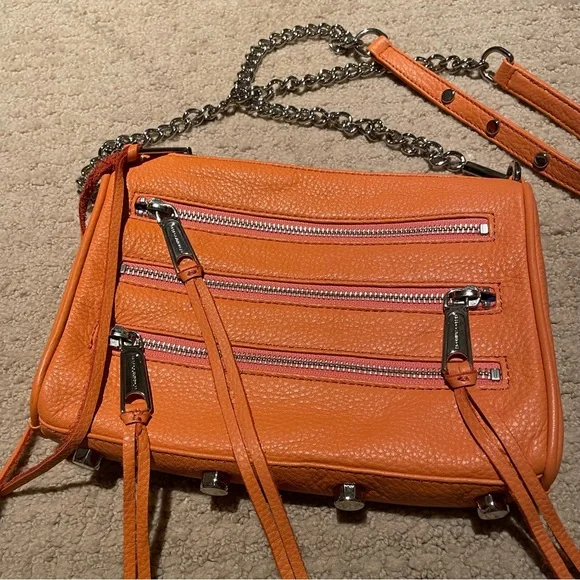 Rebecca Minkoff Mini 5 Zip Cross-body Bag, Orange - Picture 11 of 13